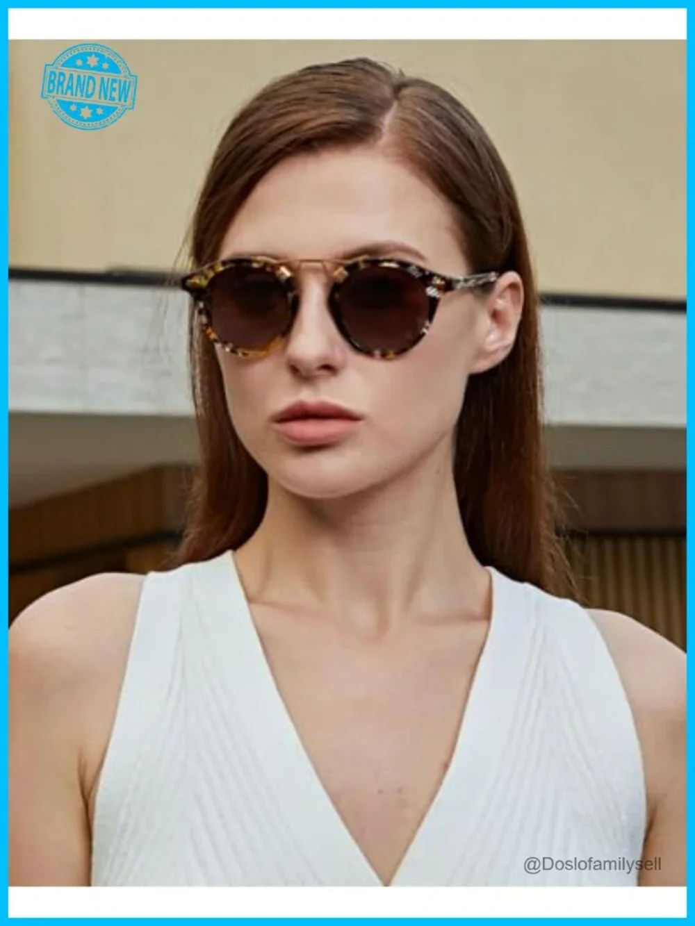 Small Face Round Acetate Polarized Sunglasses Women UV Protection
